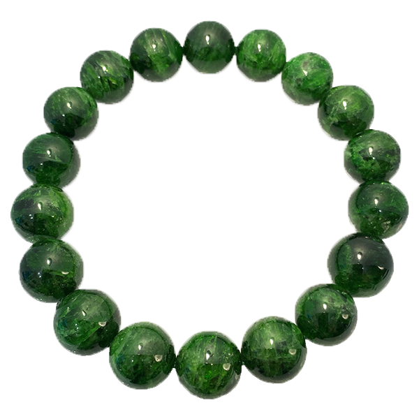 NATURAL CHROME GREEN DIOPSIDE BEADS